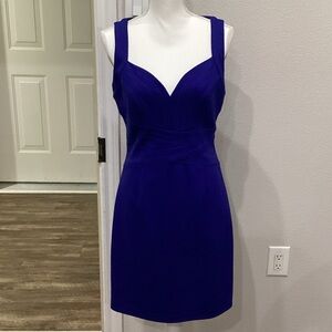 New Laundry by Shelli Segal Blue Formal Dress Heavy Fabric Size 6 (Item#D013)